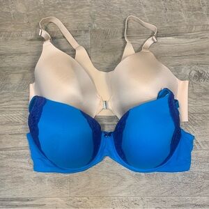 Soma 2 Bras Embraceable Full Coverage Lace Trim Vanishing Back